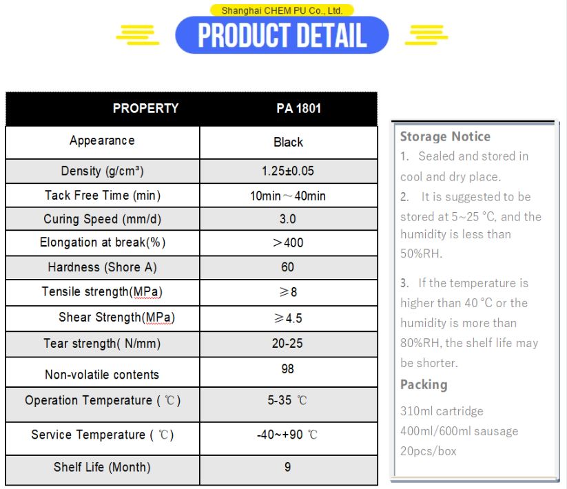 High bonding Windshield Polyurethane Adhesive (2)